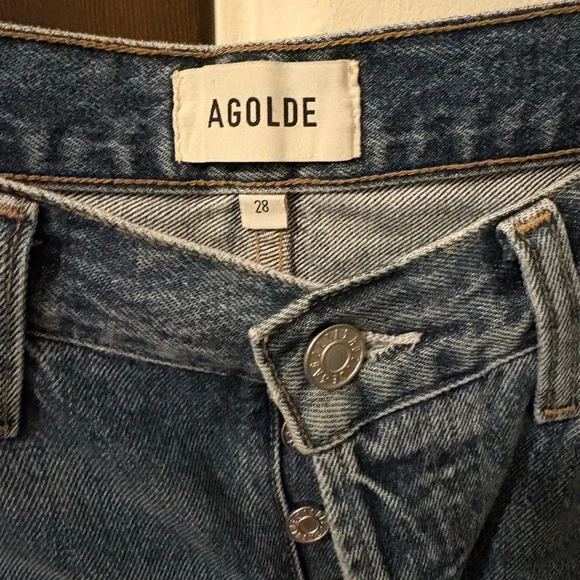 AGOLDE Parker long shorts skywave blue size 28 - Picture 5 of 6